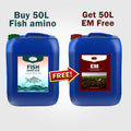 Buy 50L Fish Amino Acid & Get 50L EM Solution FREE